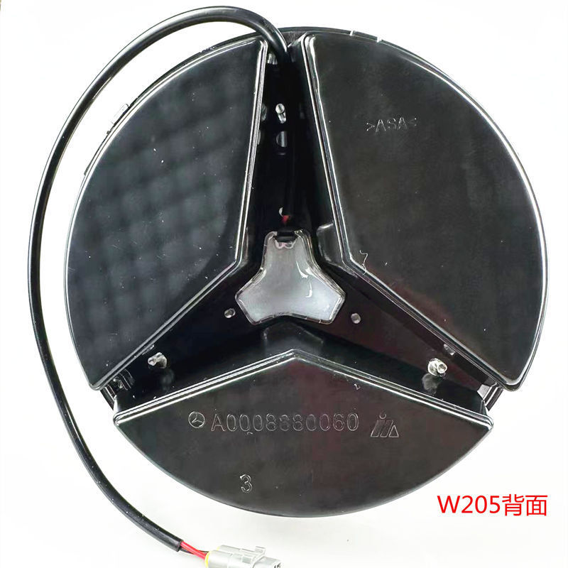 Suitable for Mercedes-Benz modified luminous LED middle net car logo A B C E GLK ML grade solid with light original car logo