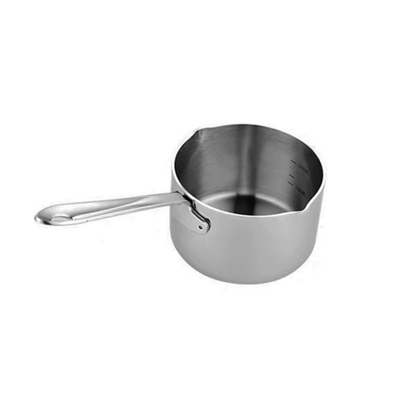 304 Stainless Steel Milk Pot With Scale Hot Oil Pot Boiling Sugar Coffee Pot Butter Melting Pot Seasoning Sauce Pot Thickening