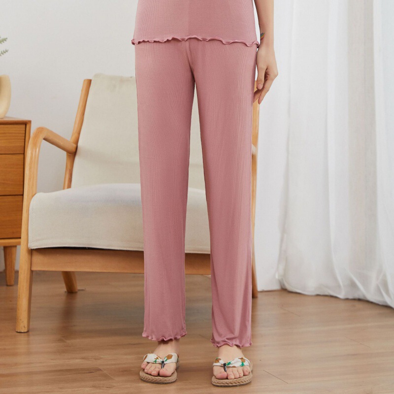 Summer New threaded wide-leg trousers loose casual thin maternity pants home belly pajamas spot wholesale Summer New threaded wide-leg trousers loose casual thin maternity pants home belly pajamas spot wholesale