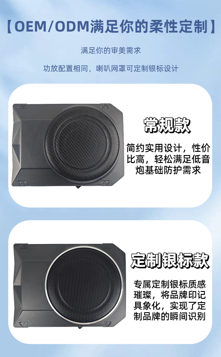 Source Factory Car Subwoofer 10inch Ultra-Thin Active Under-Seat Pure Bass Car Audio Modification Wholesale