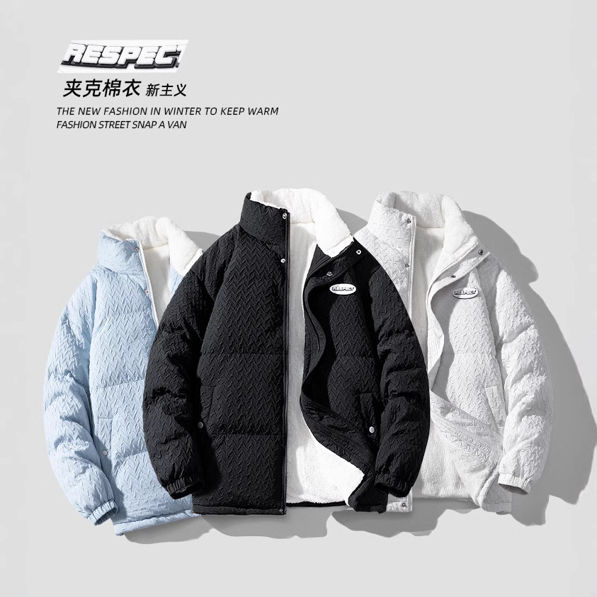 NASA 1000 pájaros plumón algodón chaqueta de moda de invierno de cordero chaqueta de algodón chaqueta de moda de pareja de invierno