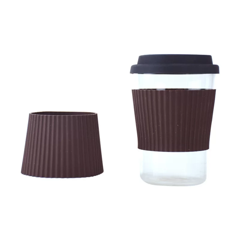Silicone coffee protective case, non-slip glass