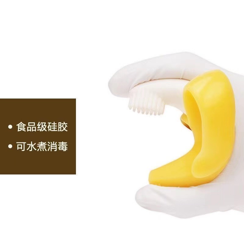 Fabricantes de productos de grado alimenticio silicona banana dentín para bebés palillos de dientes recién nacidos mordidos juguetes de dentín para bebés