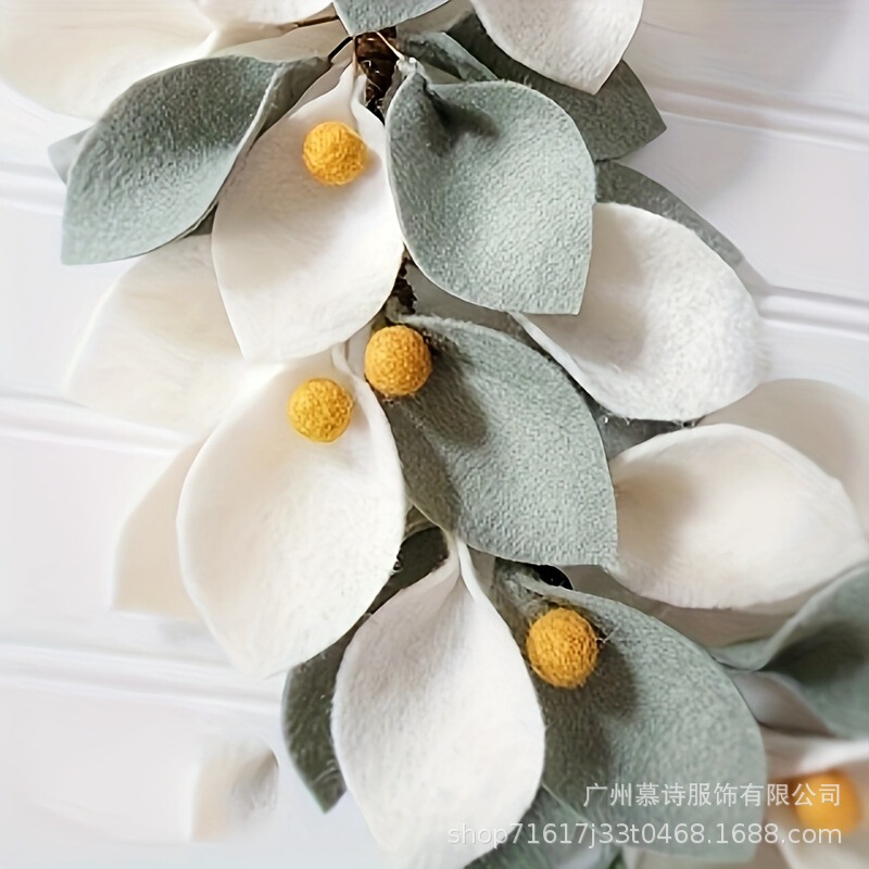 爆款秋季毛毡叶花环装饰跨境亚马逊感恩节全年日常Fall Wreath|undefined
