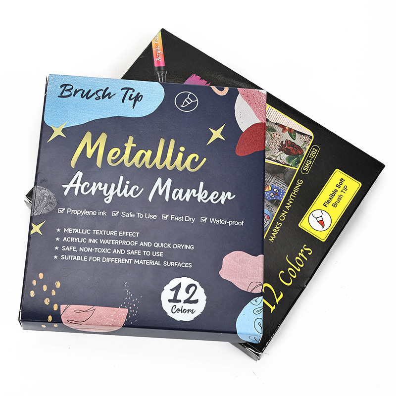 Pintura de uñas pluma de graffiti pluma de fibra cabeza marcador pluma de alta elástico suave punta de la pluma color pintado a mano punto flor gancho línea DIY