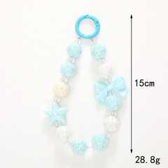 娜佳新款鳥巢珠手機鏈掛件鑰匙扣包包掛件五角星裝飾掛飾掛件禮品