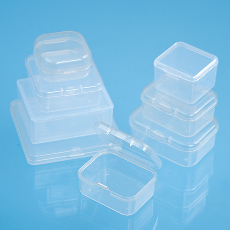 Transparent Pp Plastic Box Rectangular Earplug Box Jewelry Earrings Small Square Box Fishing Gear Mini Storage Box Wholesale Transparent Pp Plastic Box Rectangular Earplug Box Jewelry Earrings Small Square Box Fishing Gear Mini Storage Box Wholesale