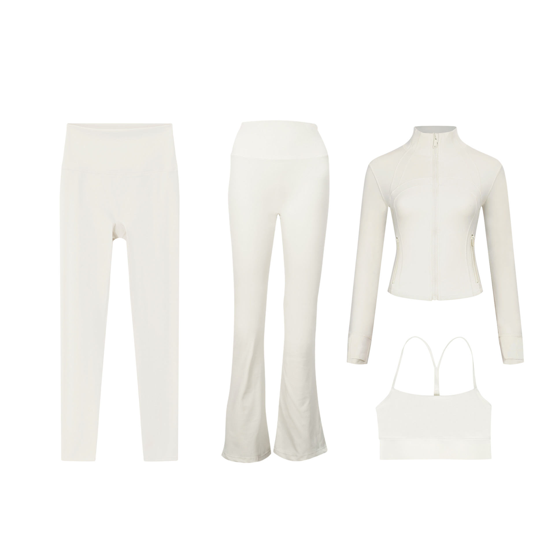 (in Stock) Y-Shaped Vest, Short Jacket, Bell-Bottom Pants, Nine-Point Pants, Four-Piece Suit, Women's Slim Jacket, Elastic Sports