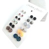 Crystal, earrings, zirconium, set, European style, 12 pair, flowered, 12 month