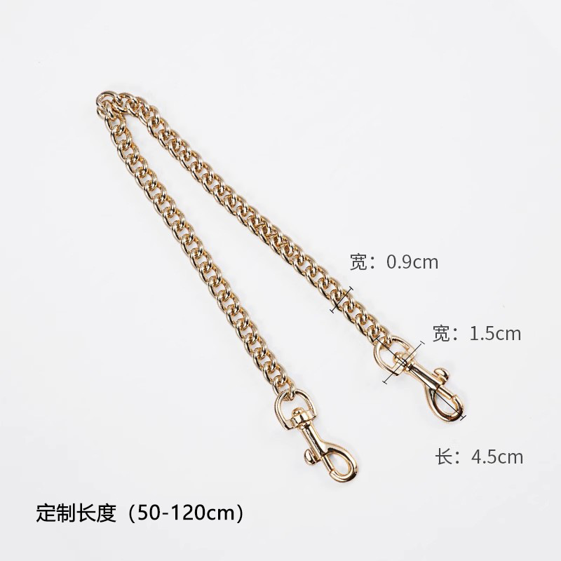 [customized length] (straight gold) button chain hook decorative chain