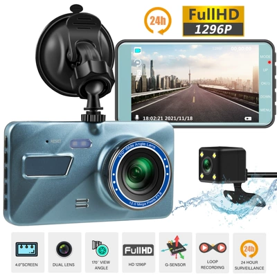 4inch New Zinc Alloy Appearance Driving Recorder Dual Lens 1080P Multi-Language Hot Model in Stock