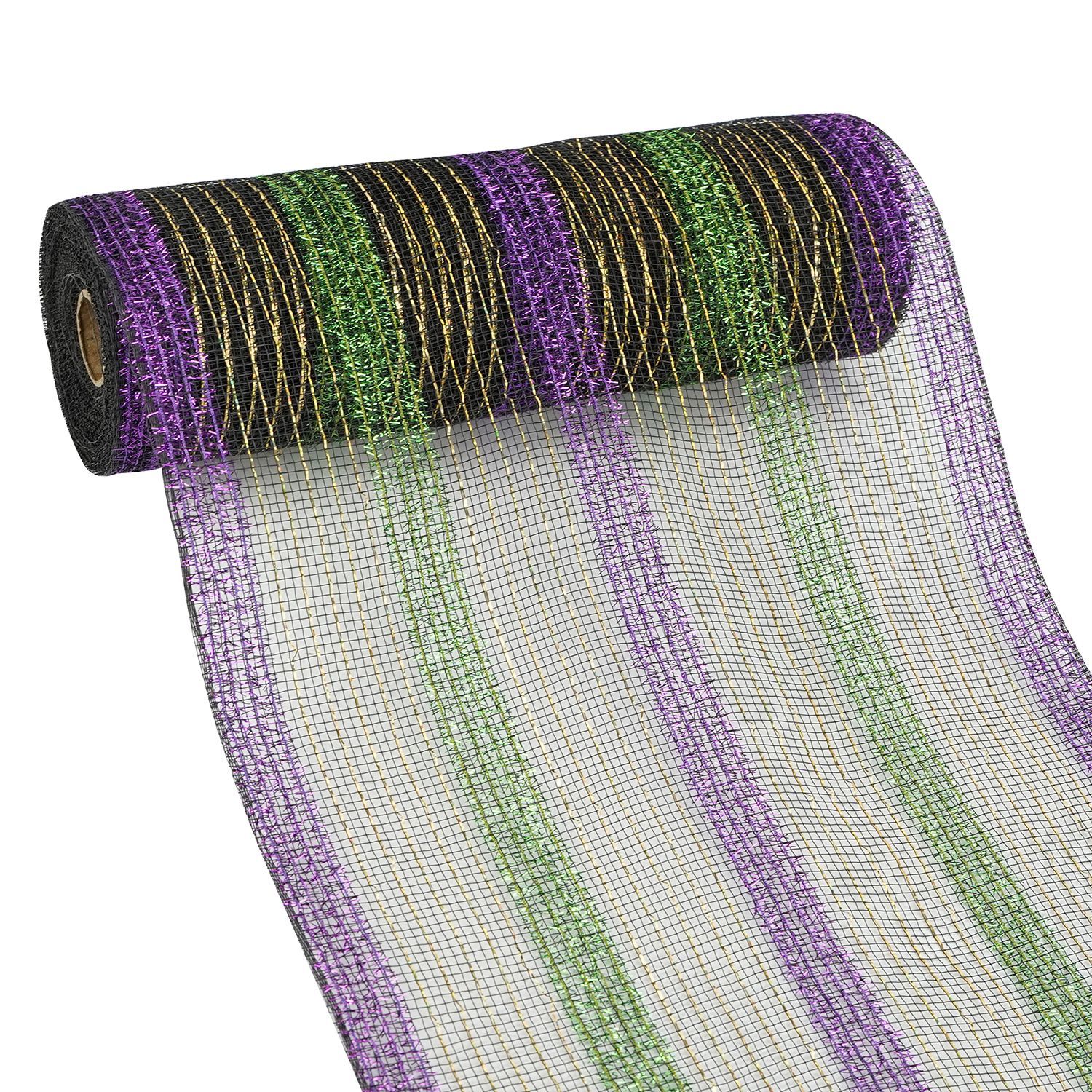 En stock al por mayor PP rollo de malla Garland material Navidad decoración malla rollo Festival atmósfera cinta embalaje Malla tela