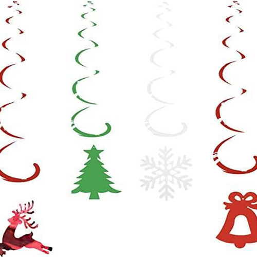 Cross-border decoration party supplies wedding decoration props Halloween kindergarten pendants swirl raffia spiral pendants