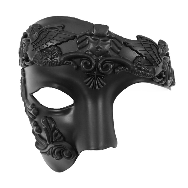 ハロウィン カーニバル イタリア ヴェネツィア ローマ サムライ マスク エジプト 古代ギリシャ メンズ ハーフフェイスマスク|undefined