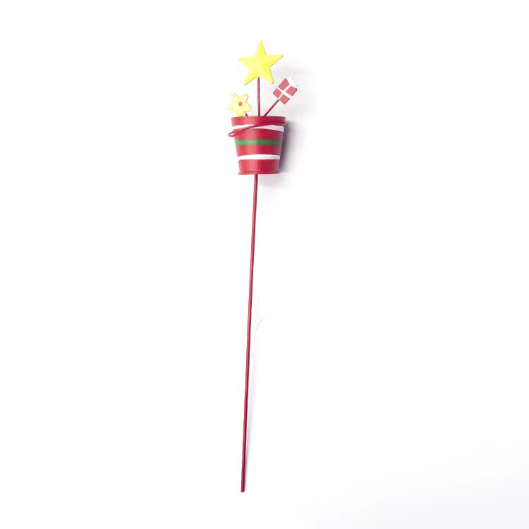 クロスボーダーのクリスマスの金属の置物のペンダントの生け花の家庭の祝日の装飾品の生け花のミニの植木鉢のクリスマスの挿し込み|undefined