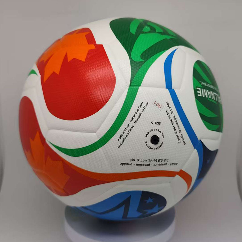 Nuevo número 5 Copa del Mundo de fútbol Copa de Europa Copa América Liga de Campeones con pegado caliente ppu adhesivo 4 fútbol al por mayor