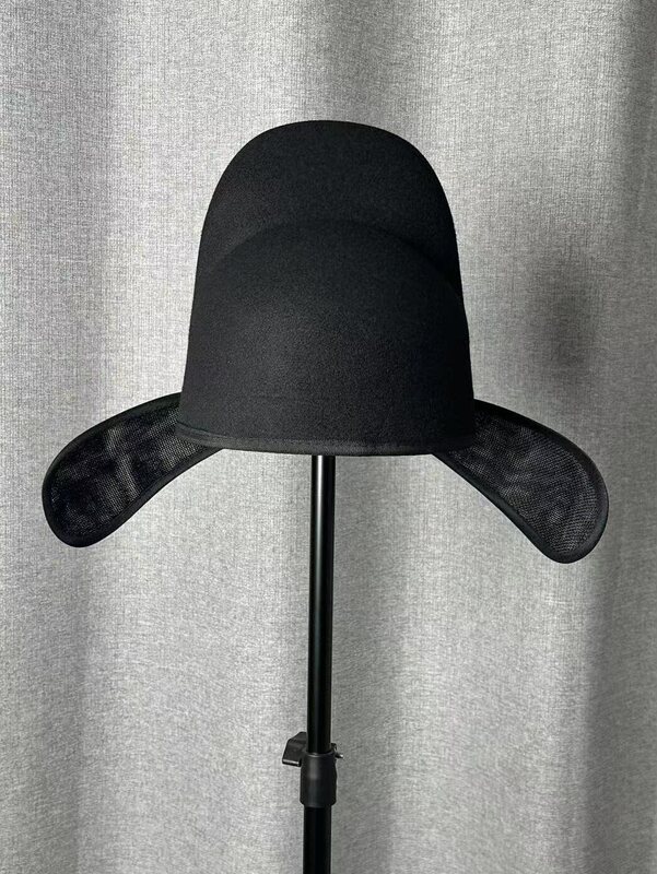 Tang-Style Hat Hanfu Men's Round-Neck Robe Flying Fish Uniform Crown Hat Ming Dynasty Black Feather Winged Crown Song Dynasty Straight-Wing Official Hat Wedding Hat