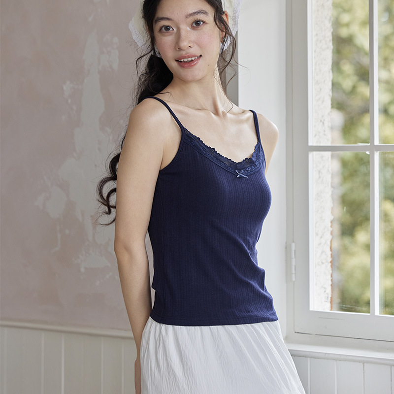 Soft and cozy floral acrylic camisole for women, suitable for layering or wearing alone, with a beautiful back and built-in bra padding. Sleeveless top that can be worn alone.