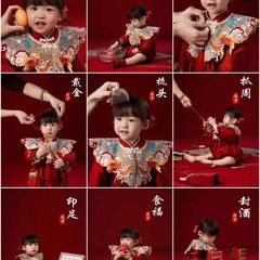 一週間の歳服秋冬ドレス赤ちゃん唐装国風女宝姫中国式百日服誕生日パーティーおめでとう
