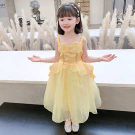 2025夏款童装新款女童连衣裙贝儿公主蓬蓬纱裙儿童六一礼服表演服