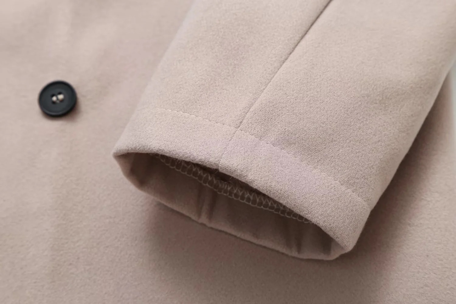 568g Weight Coat, Woolen Coat Outerwear Type Long Sleeve Sleeve Length Double Breasted Placket Type woolen Fabric Type Long Top Length Daily Occasion Standing Collar Neckline Loose Fit Type Solid Color Pattern Winter, Autumn Season Women's Gender Elegant, British Style Style Women's Elegant British Style Solid Color Double Breasted Coat Woolen Coat 16