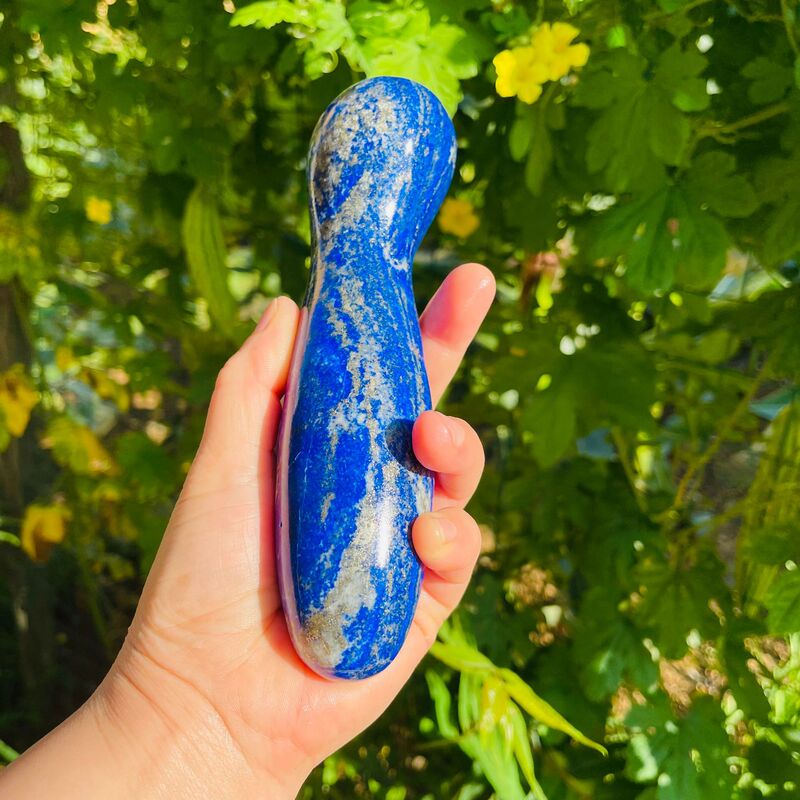 天然水晶青金石 水晶按摩棒 图 4