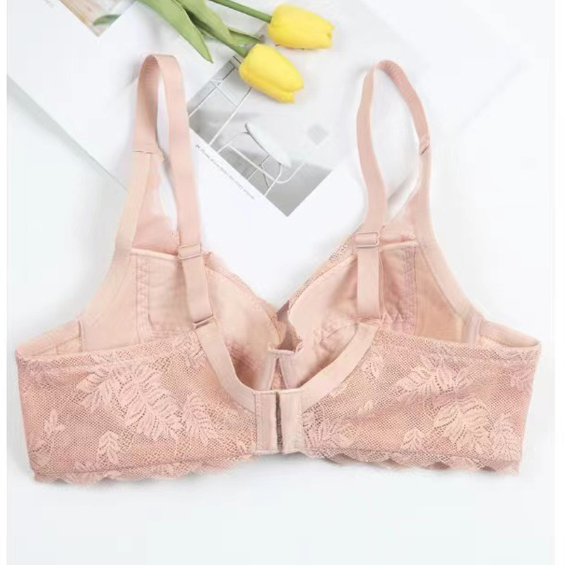 Comercio exterior spot transfronterizo gran tamaño sujetador mujer sin esponja encaje super delgado transpirable cómodo reunido gran pecho pequeño