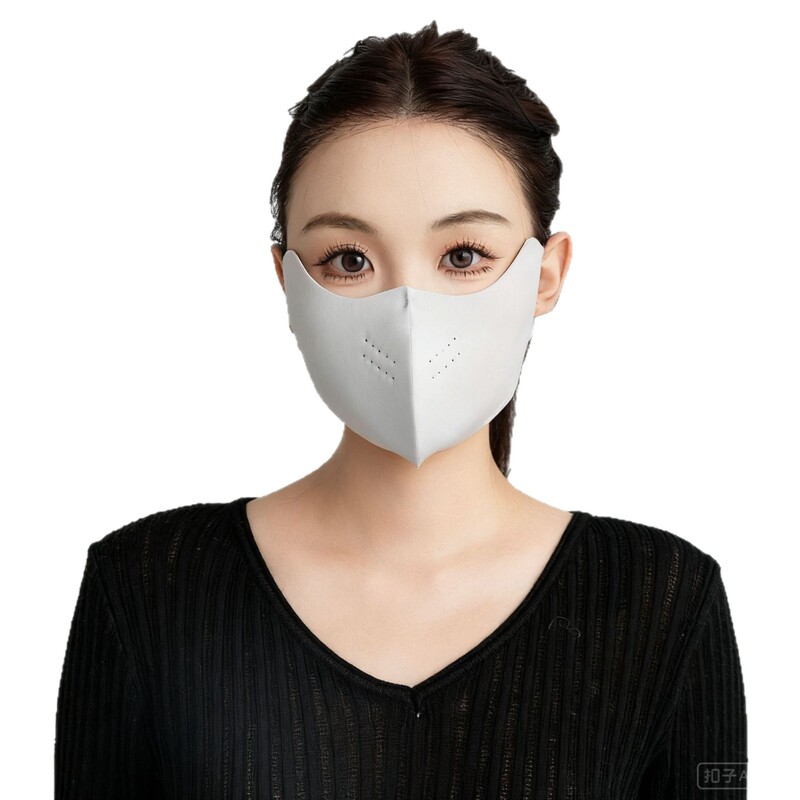 秋冬季女高颜值保暖口罩护眼角防风防寒加绒加厚透气户外保暖面罩|undefined