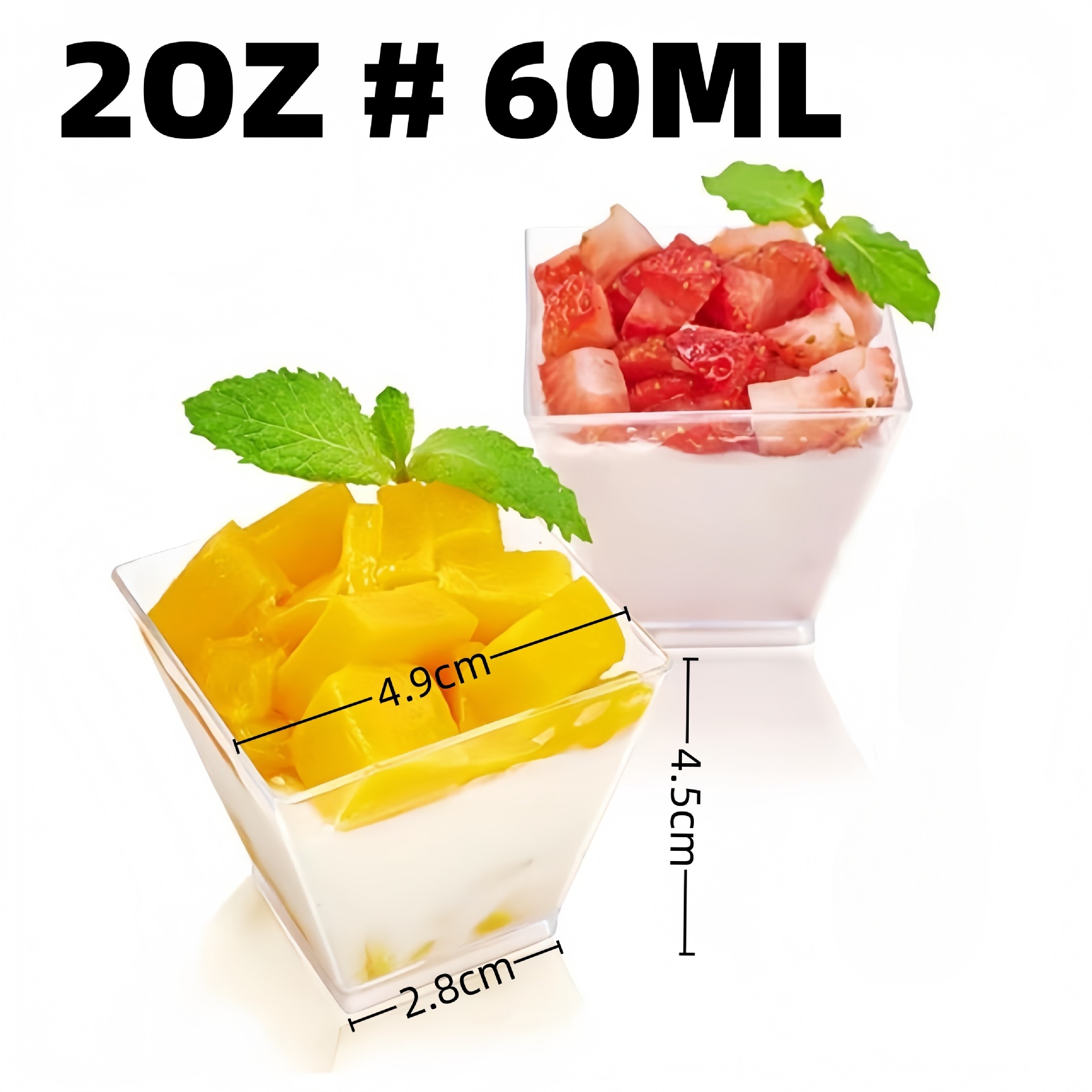 Vaso Desechable de Plástico para Mousse de Plástico PS Desechable para Postres y Repostería image 93