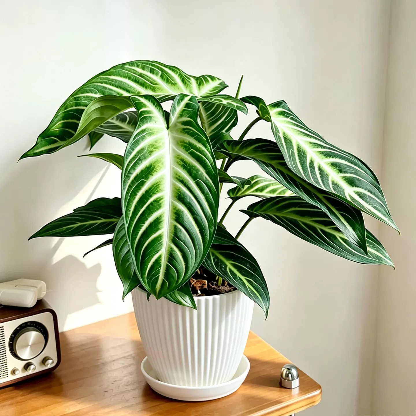 Milky vein millennium taro [simple white pot]