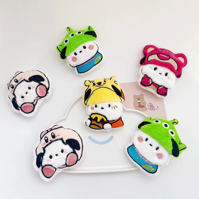  Cartoon plush hat, doll, brooch, bag, pack, decorations, scarf with accessories, handmade