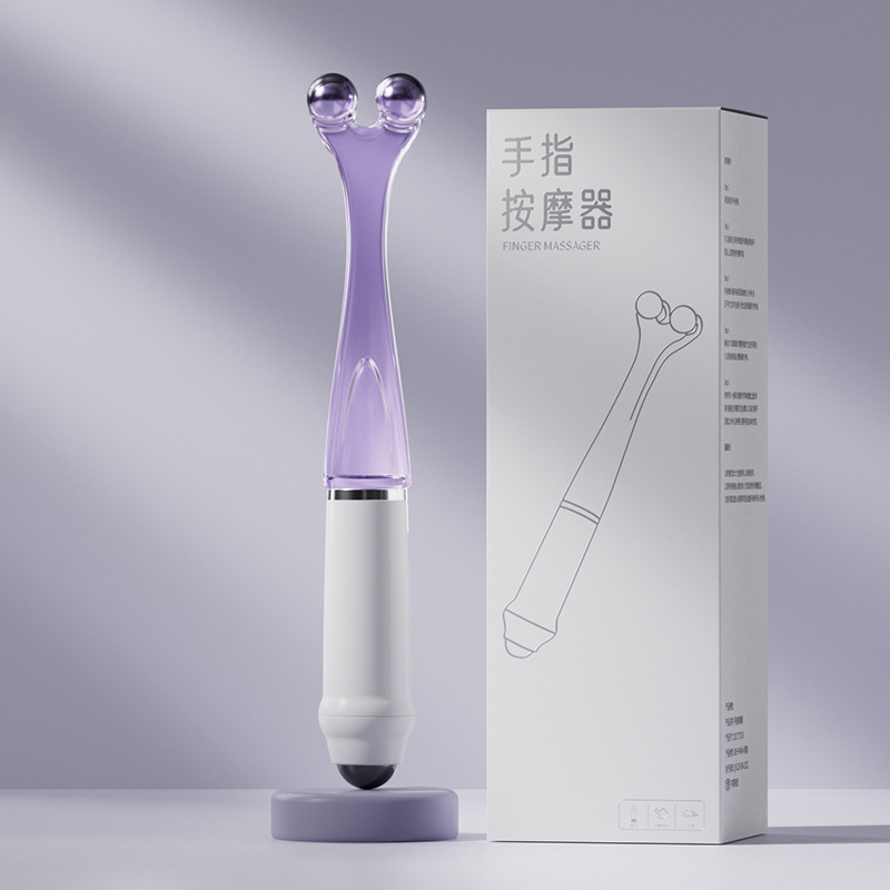 masajeador de rueda de dedo 4 abrazadera de perlas magnéticas masajeador de articulaciones de dedo tigre boca mano de cáñamo blanqueamiento mano delgada 5 perlas masajeador varilla