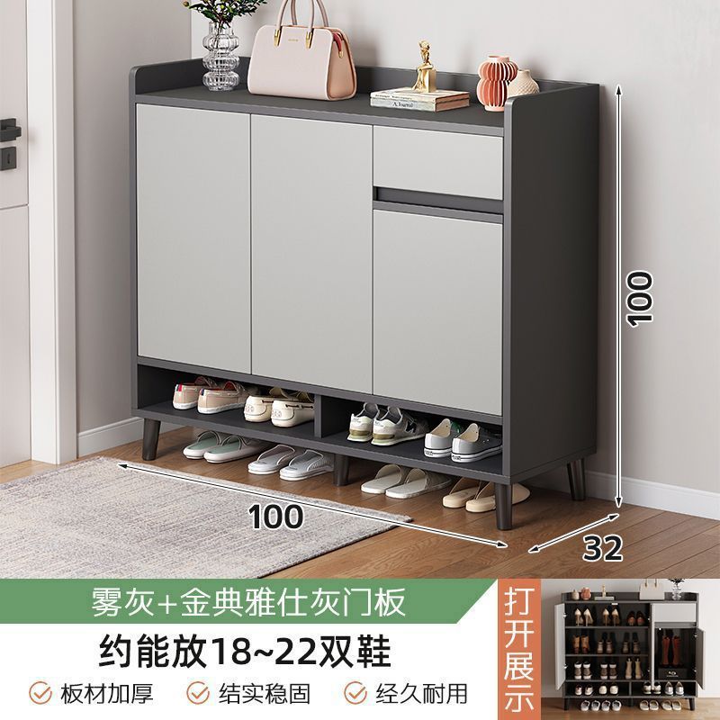鞋柜收纳柜一体靠墙入户门玄关家用门口新款2025爆款室内储物鞋架|undefined