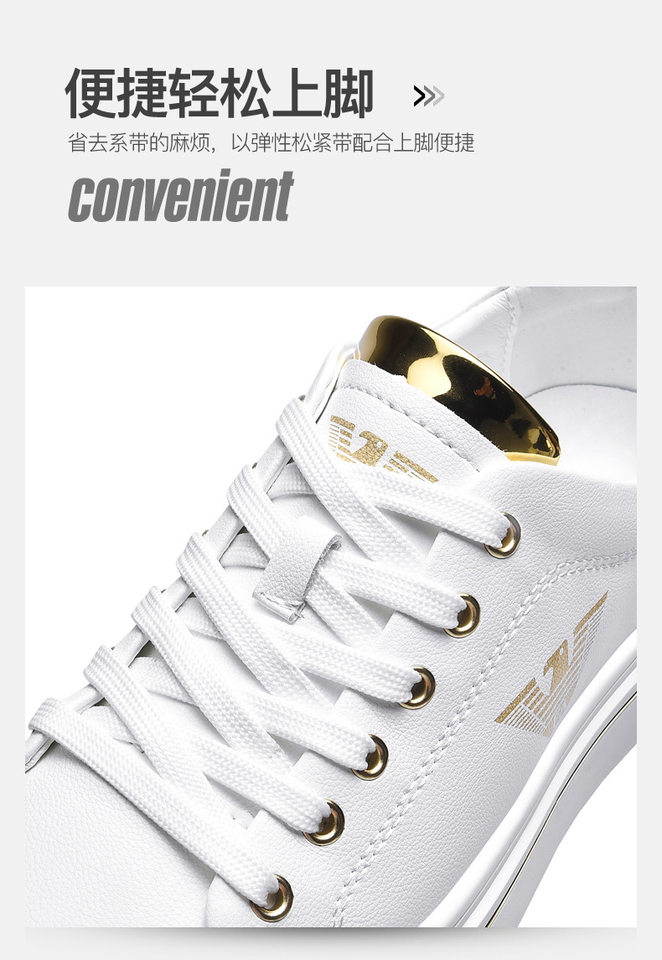 Giày sneaker nam da thật thoáng khí, đế bệt cổ thấp, dáng thời trang — FA2800 màu trắng, FA2800 màu đen, K2800 trắng, K2800 đen chi tiết 8