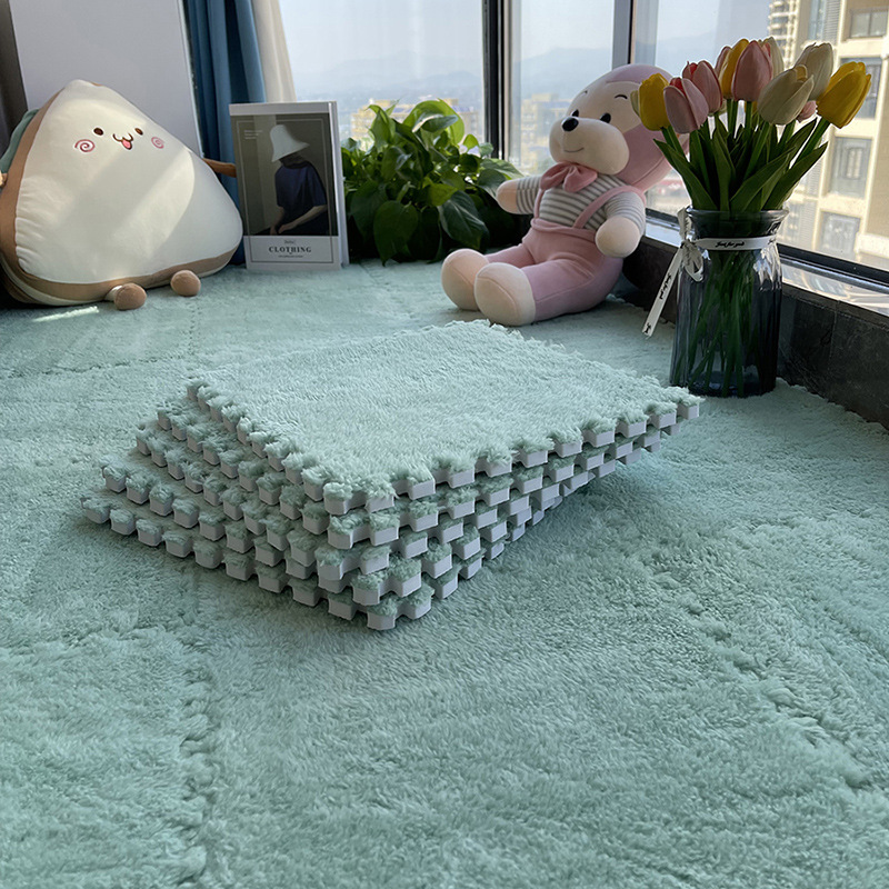 Alfombrilla piso con costuras pelusa arrastre el dormitorio s alfombras espuma cortables