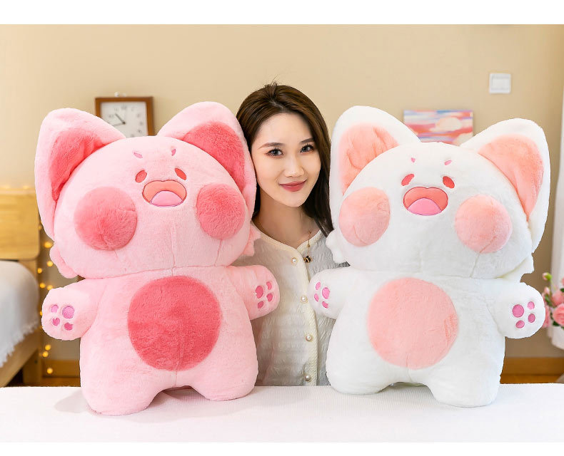 Almofada de pelúcia gato dudu boneca de tecido decoração_voghion.com