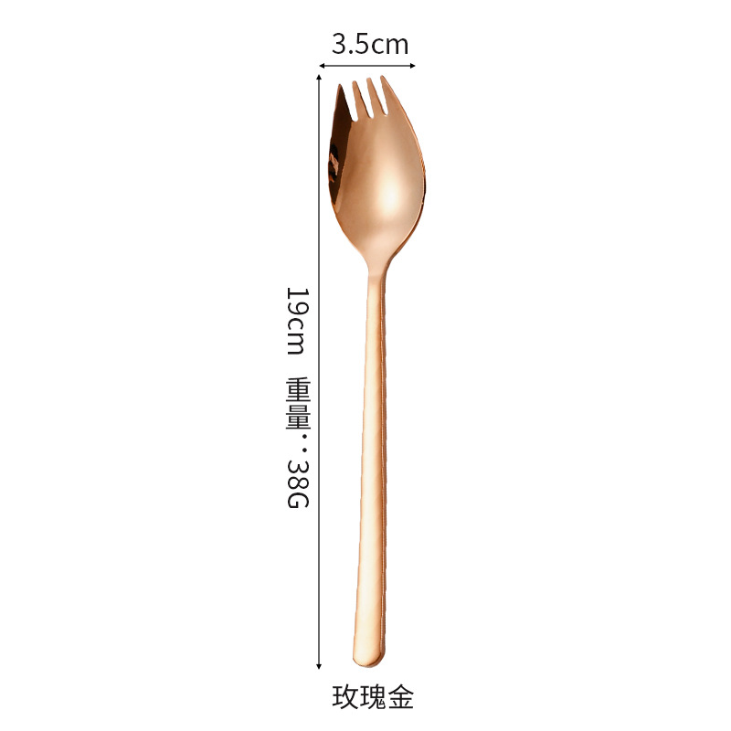 Juego de cuchara y tenedor de acero inoxidable 304, tenedor para pasta, tenedor para fideos instantáneos, cuchara para fideos, cuchara para sopa de mango largo, tenedor y cuchara para postres y repostería