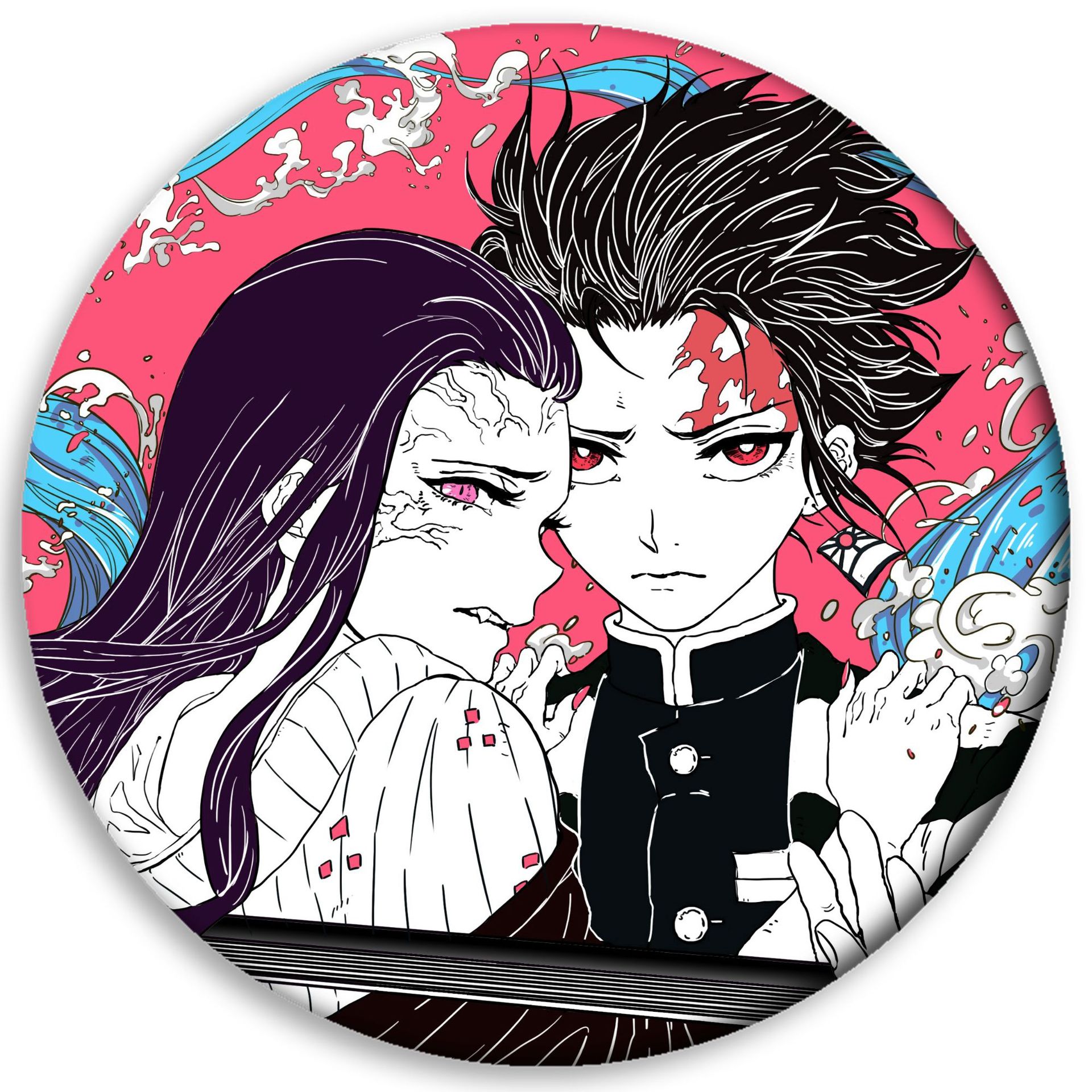 Ghost Blade insignia anime periférico carbón Zhilang usted frijoles mi esposa Shan Yi insignia barra redonda colgante