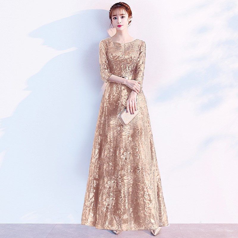 Golden long belt