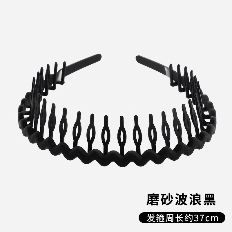 Men simple lavar la cara correa de pelo de verano clip de pelo deportivo ondas invisibles cabello de cabello no sujetar el cabello correa de cabello negro