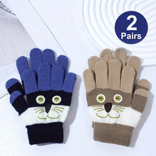 H 34443 Kids Cartoon Knit Gloves ��ͯ��ͨ��֯���׿羳��