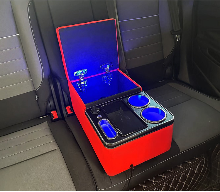 Car Rear Armrest Box, Universal Second Row Middle Storage Box, Car Rear Seat Armrest Interior Modification