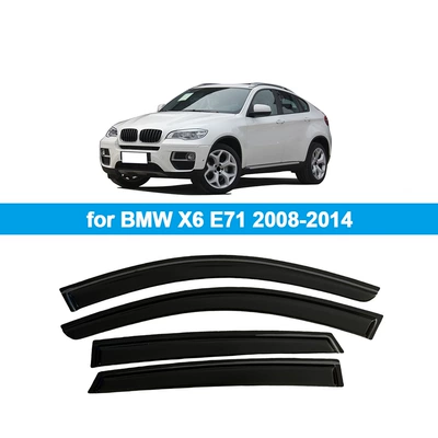 Suitable for Bmw X6 E71 2008-2014 Rain Shield Side Window Deflector Rain Eyebrow Thickened Light-Transmitting (Rain shield) - for-bmw-x6-e71-2008-20144pcs