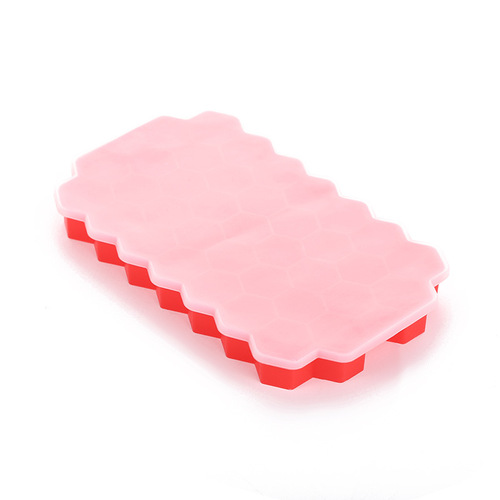 Food-grade silicone cover 37-grid honeycomb ice cube ice cube honeycomb mold ice cream baby food supplement box home cross-border