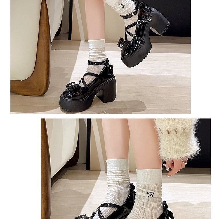 Japanese Soft Girl Lolita Small Leather Shoes British Style Thick Bottom Mary Jane Retro Cute Jk Uniform Shoes 2024 Autumn
