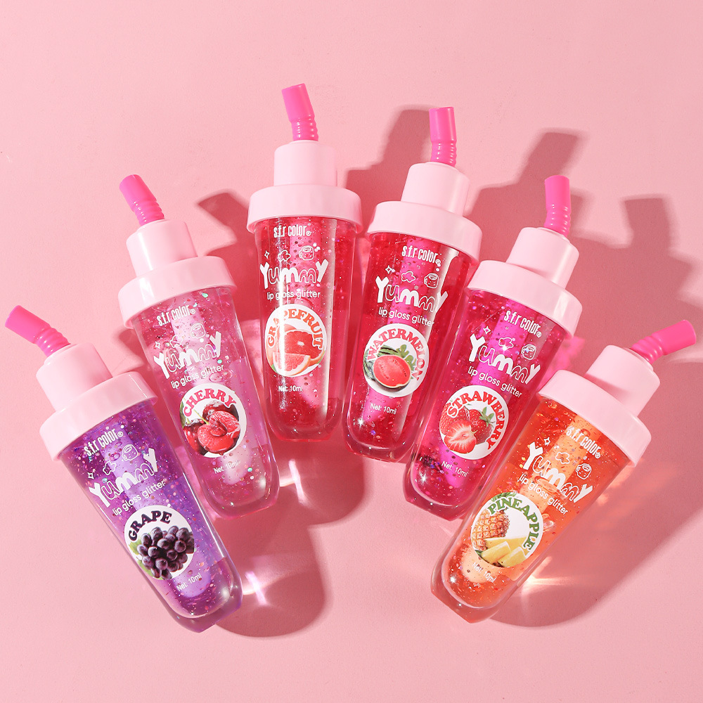 s.f.r color comercio exterior al por mayor puro para hidratar natural color de fruta taza de paja brillo labial