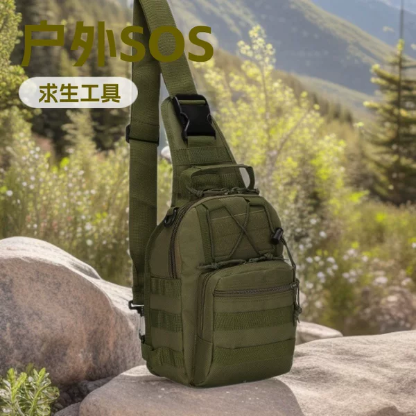 Factory in stock Canvas Riding Bag Camouflage Outdoor Sports Small Chest Hanging Bag Single Shoulder Crossbody Outdoor Tactical Chest Bag