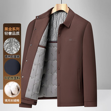 爆款男士轻薄棉衣2025春秋新款宽松休闲上衣外穿棉服翻领外套夹克