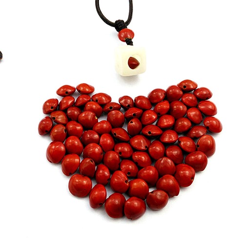 Acacia bean red bean string bracelet red blood red heart bodhi seed beads sweater chain jewelry accessories material