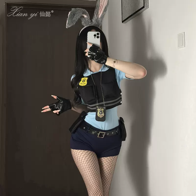 仙懿情趣内衣兔女郎制服诱惑调情性趣朱迪警官cos服套装高级感796